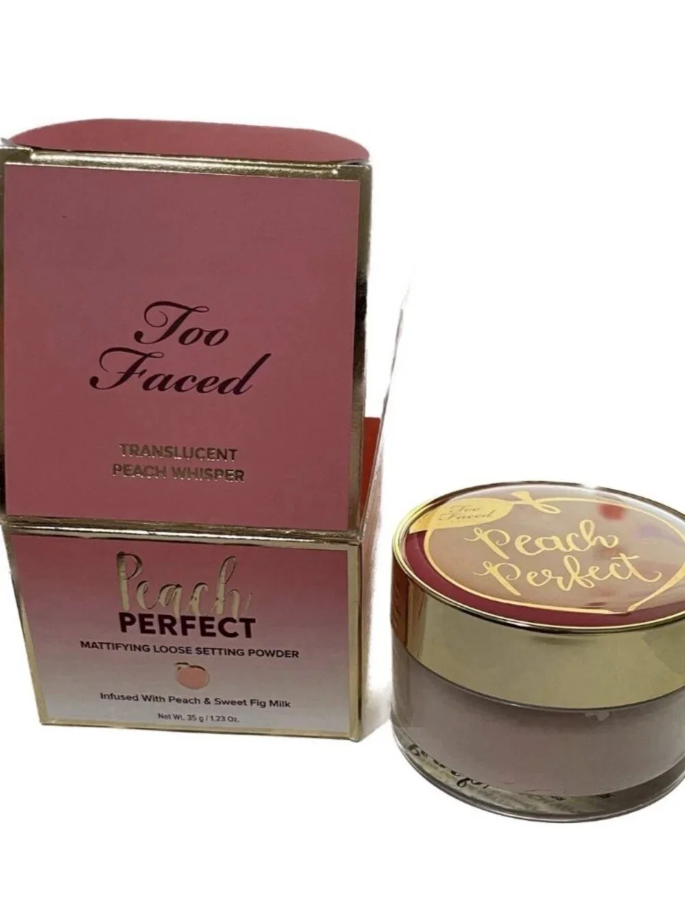 Too Faced Peach Perfect Mattifying Loose Setting Powder Net Wt 35g/1.23 oz